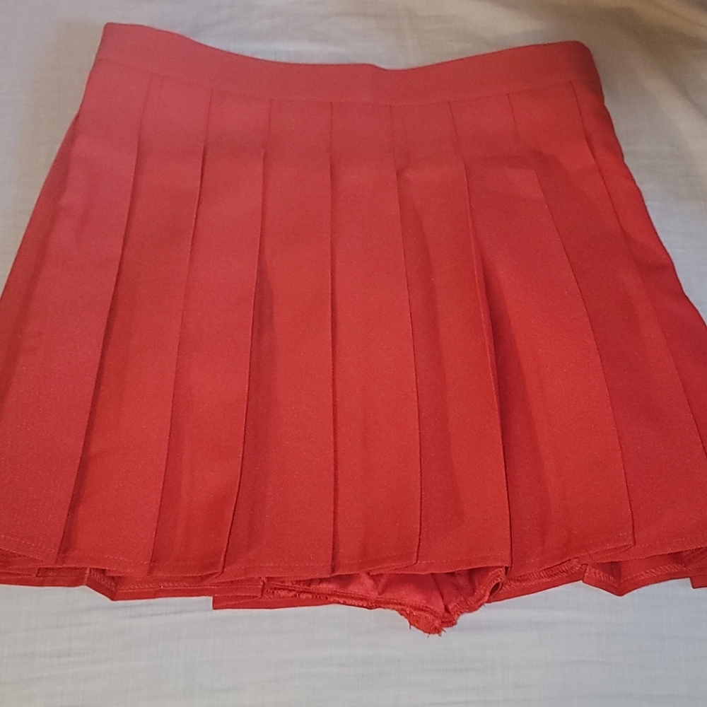 Brand new Red pleated skirt